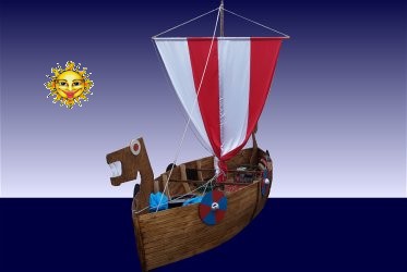 Bild in Gro�darstellung, die Wikinger - mit ihrem Schiff, copyright Karnevals-Club Wombach e.V.