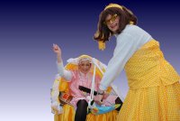 Bild in Gro�darstellung, der kleinste Faschingswagen beim Wombacher Faschingszug
